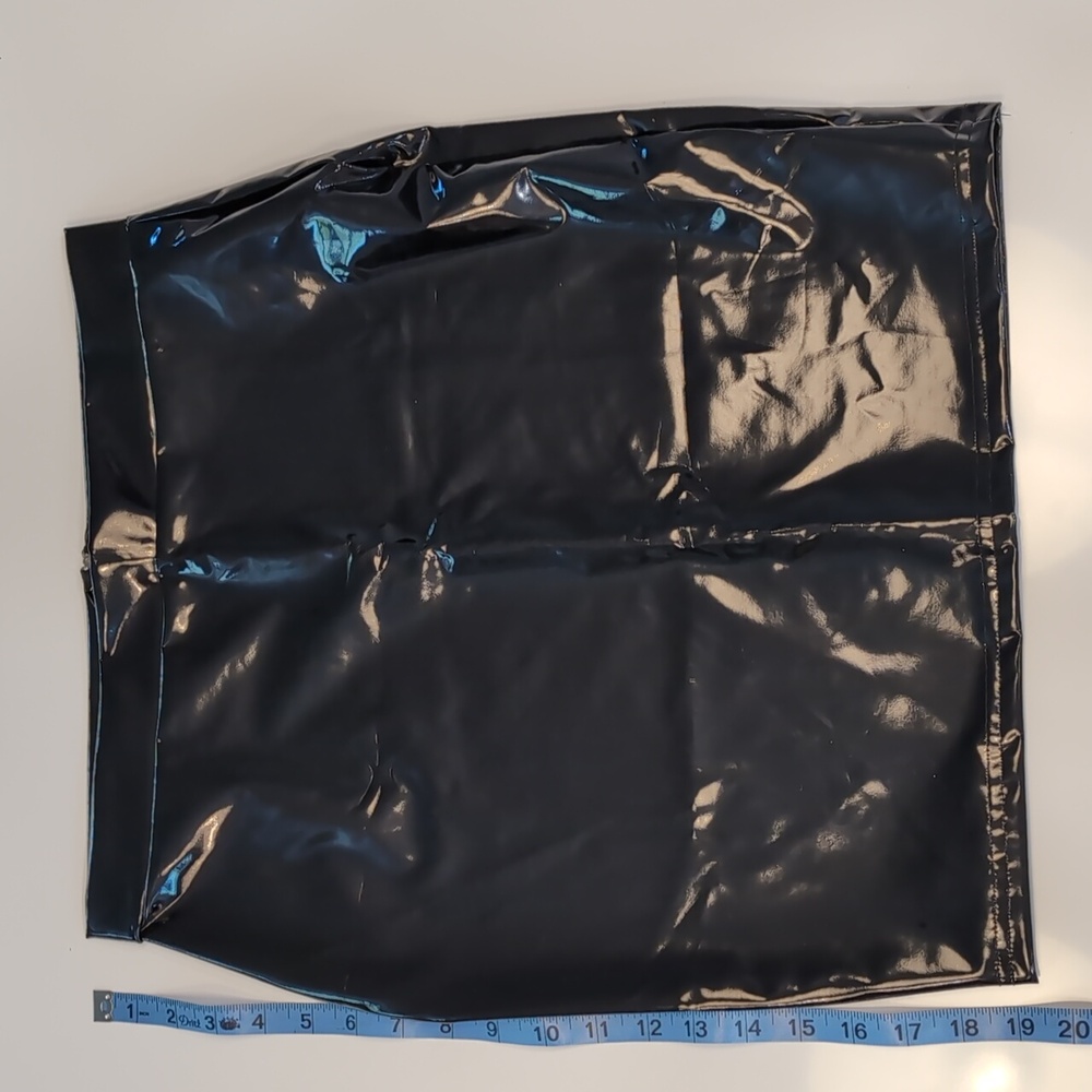 New Black PVC Vinyl Skirt Asian XL, US L